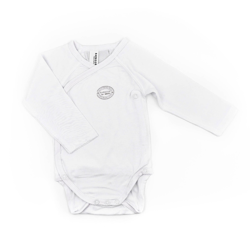 Body basique blanc 6 mois modèle croisé - Bamboom ★