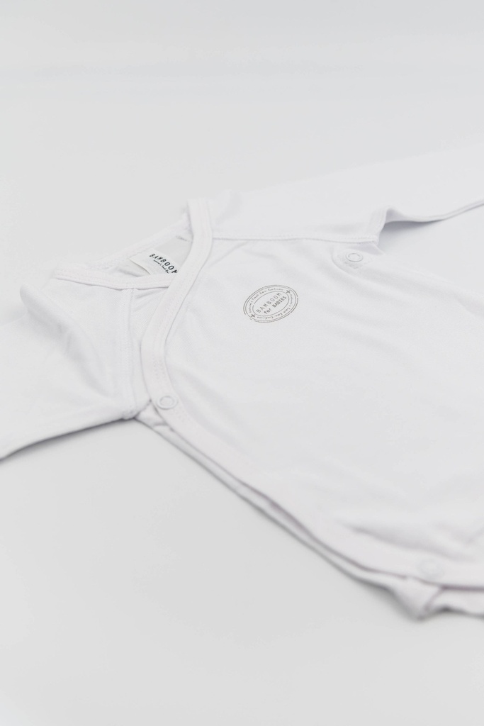 Body basique blanc 6 mois modèle croisé - Bamboom ★