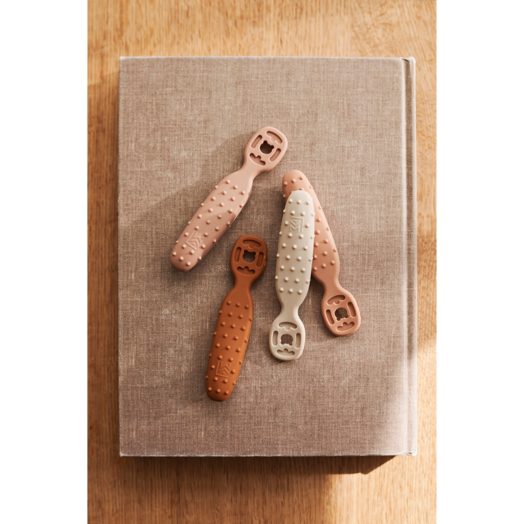 Assortiment de 4 cuillères d'apprentissage bébé Pale Tuscany - Liewood ★