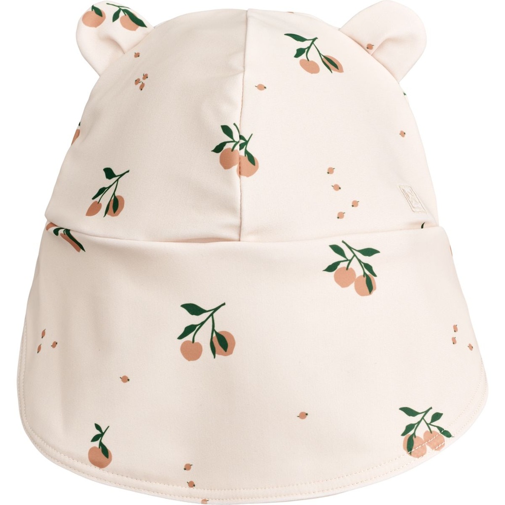 chapeau de soleil réversible à oreilles Senia Peach / sea shell - Liewood ★