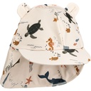 chapeau de soleil réversible à oreilles Senia Sea creature / sandy - Liewood ★