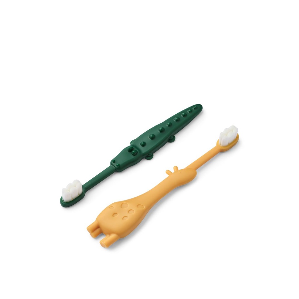 Brosse à dents Fabio pour Tout-Petits Yellow mellow Garden green - Liewood ★
