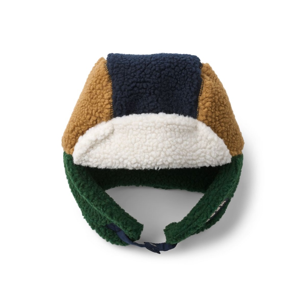 Bonnet en polaire Bravo Classic navy multi mix - Liewood ★