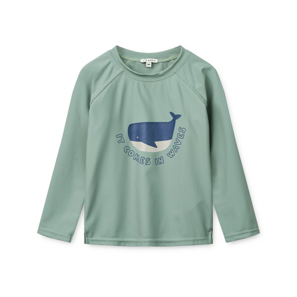 T-shirt de natation ML Noah It Comes in Waves Peppermint - Liewood ★