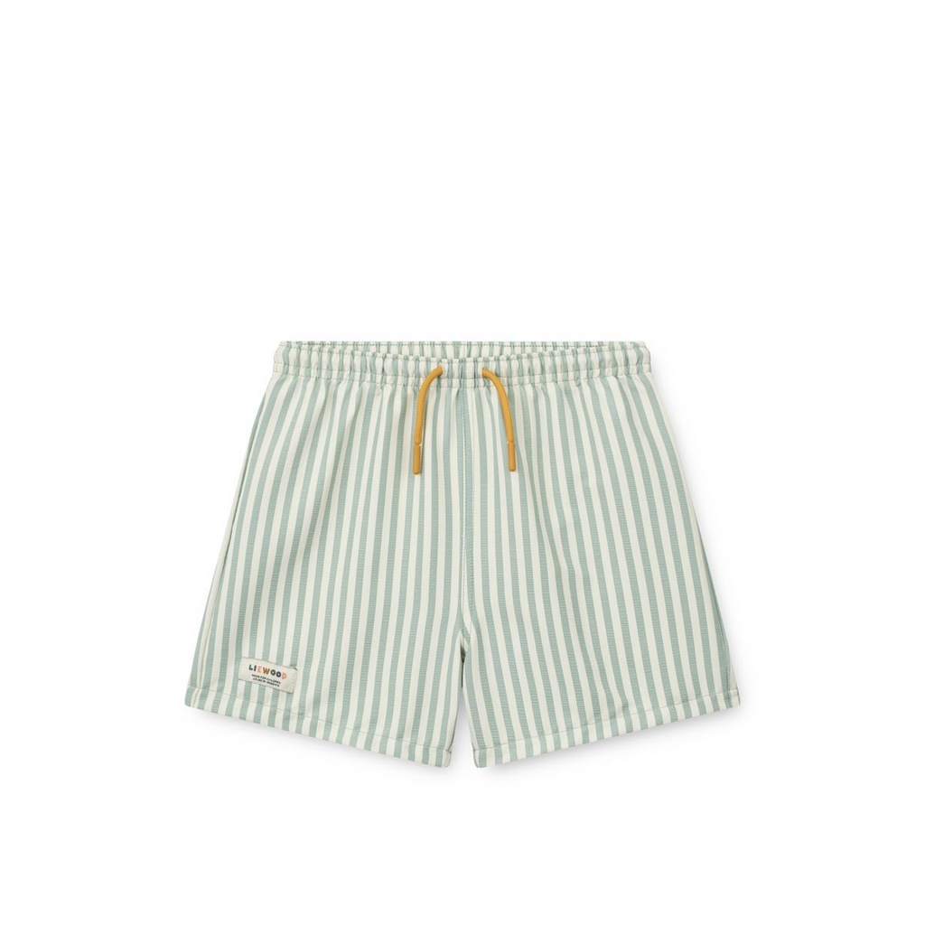 Short de bain Duke Stripe Peppermint Crisp White - Liewood ★