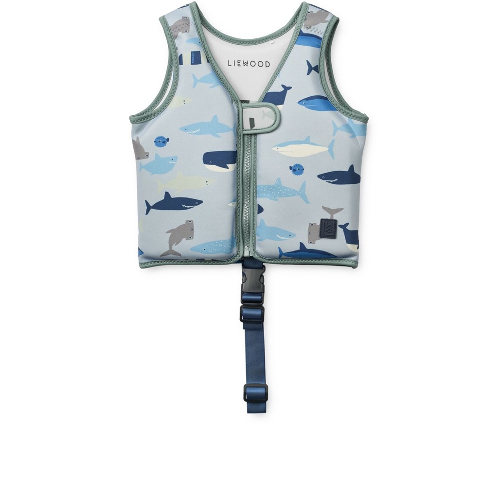 Gilet de natation Dove Shark Dove Blue  - Liewood ★