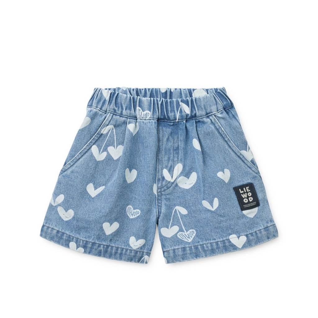 Short Borrisa Sweethearts Light Blue Denim - Liewood ★