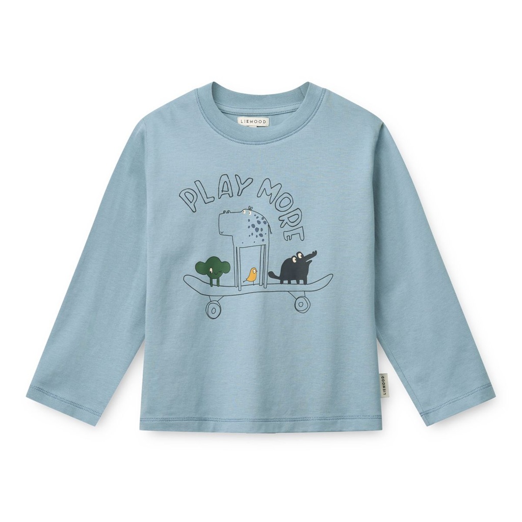 T-shirt ML Francis Play Beach Blue - Liewood ★