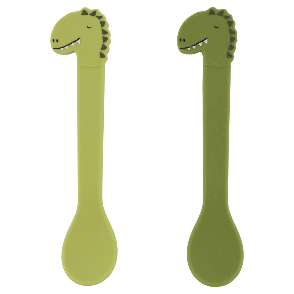 Duo de cuillères en silicone Dinosaures - Trixie ★
