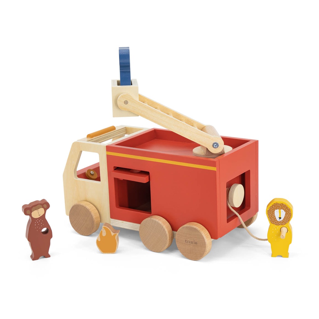 Camion de pompiers en bois - TRIXIE ★