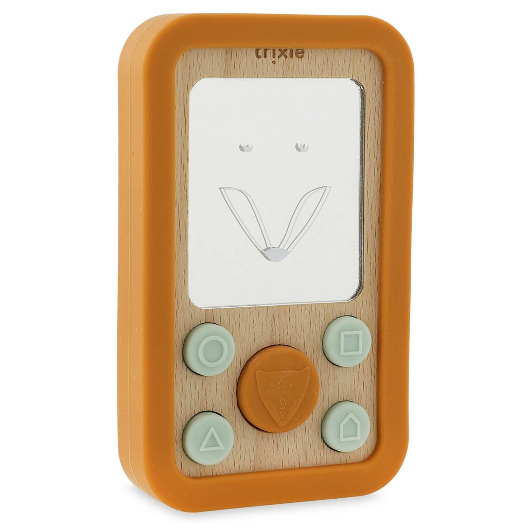 Téléphone bébé en bois et silicone Mr Fox - Trixie ★