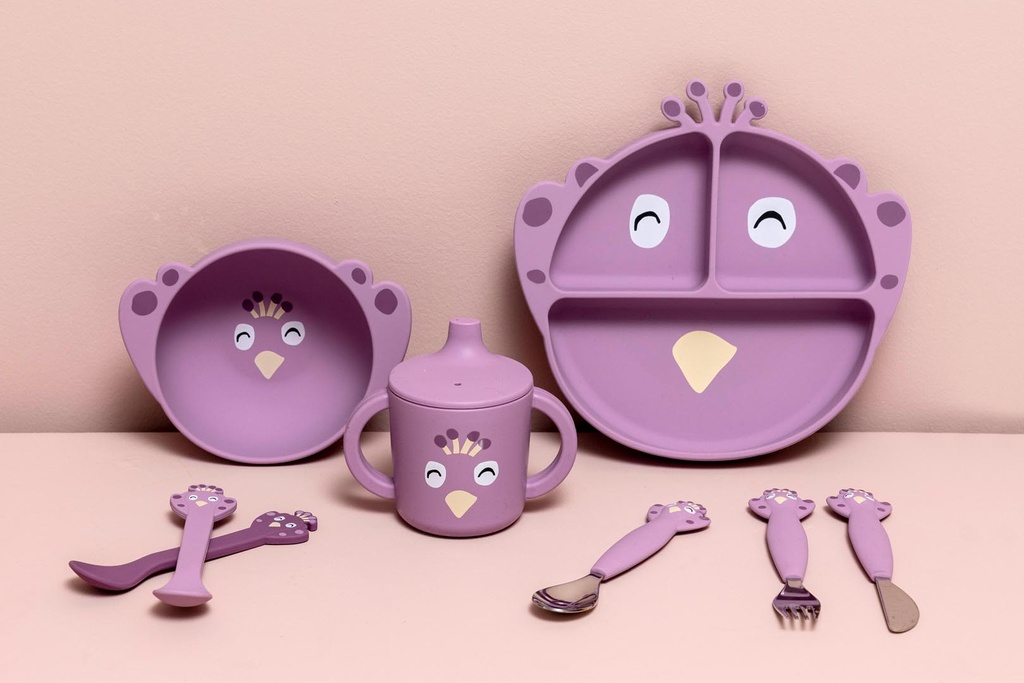 Tasse d'apprentissage en silicone Mrs. Peacock - Trixie ★