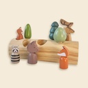 Jeu en bois Animaux de la Forêt sur une bûche - Egmont Toys ★
