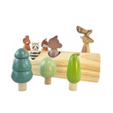 Jeu en bois Animaux de la Forêt sur une bûche - Egmont Toys ★