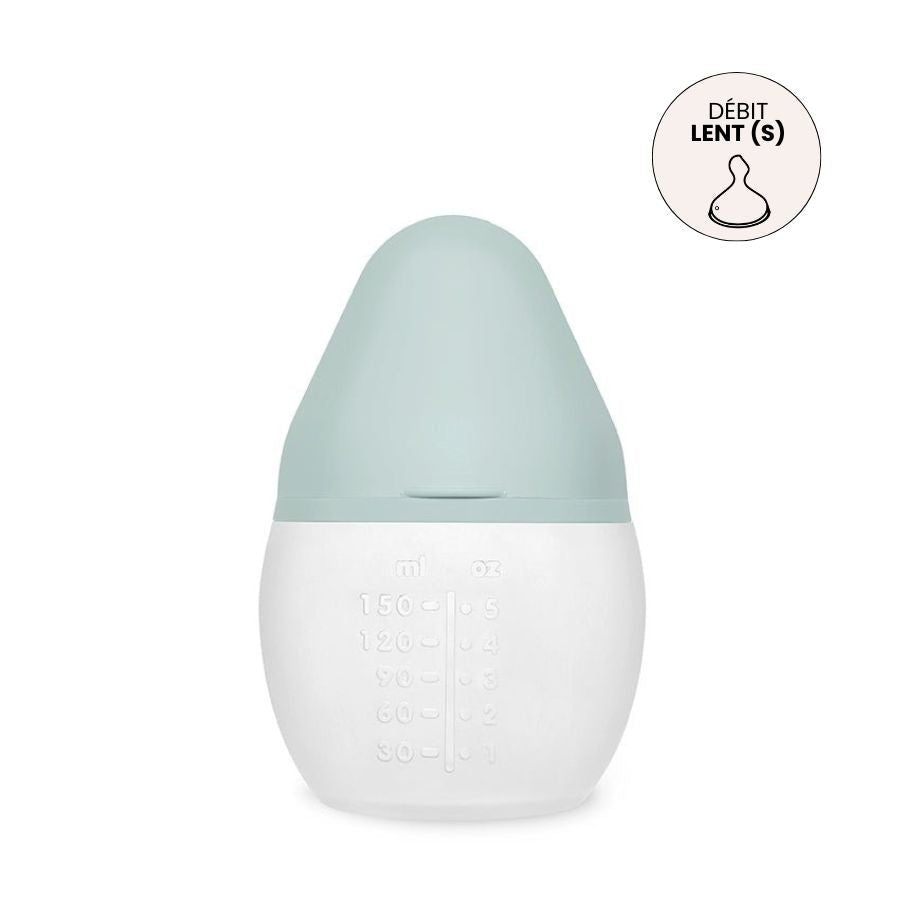 Biberon Anti-colique En Silicone BibRond 150ml Ivy Green - Elhée ★