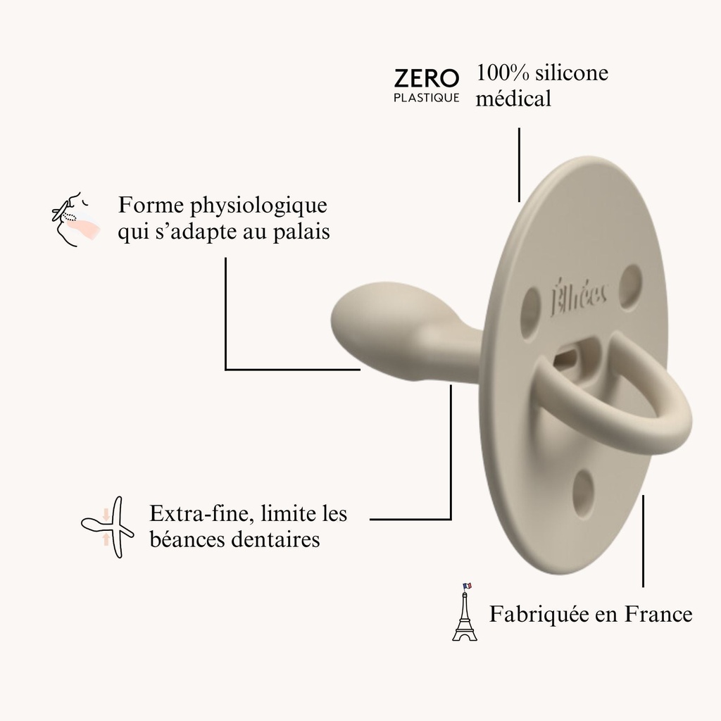 Tétine physiologique Choochoo 0-6 mois Nude - Elhée ★