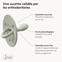 Tétine physiologique Choochoo 0-6 mois Blue Grey- Elhée ★