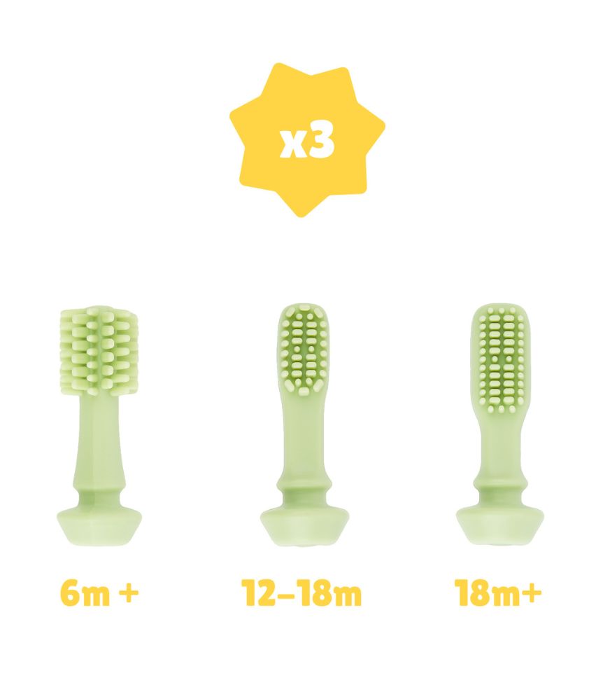 Brosse à dents évolutive en silicone - Badabulle ★