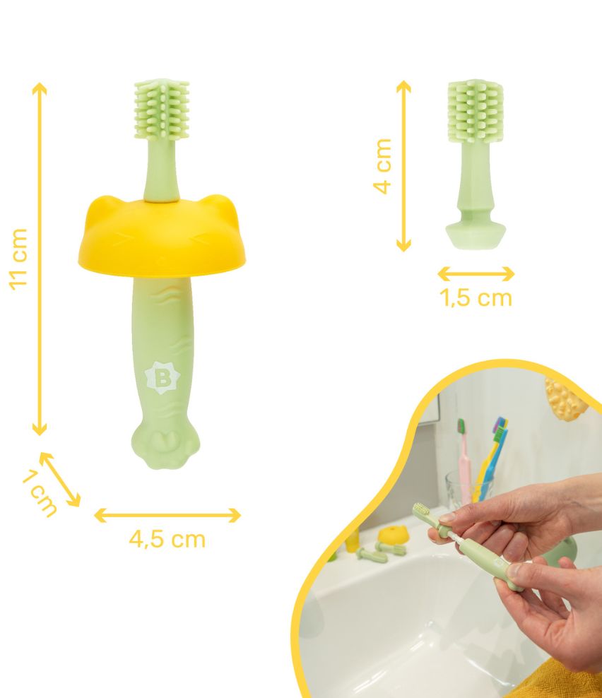 Brosse à dents évolutive en silicone - Badabulle ★