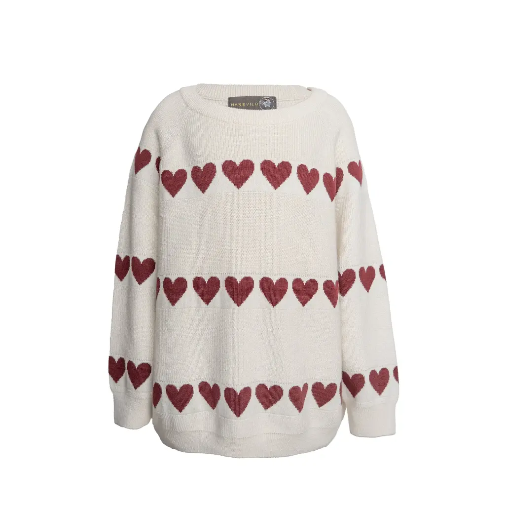 Red heart blouse Ivory - Hänevild (68)