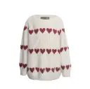 Pull Red heart Ivory - Hänevild