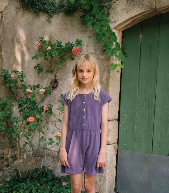 Loulou Terry Romper Purple - Studio Bohème (4 years)