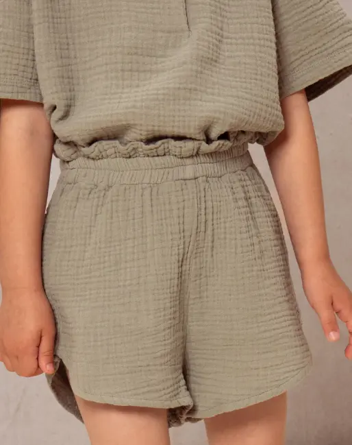 Short Georgette Vert de Gris - Studio Bohème