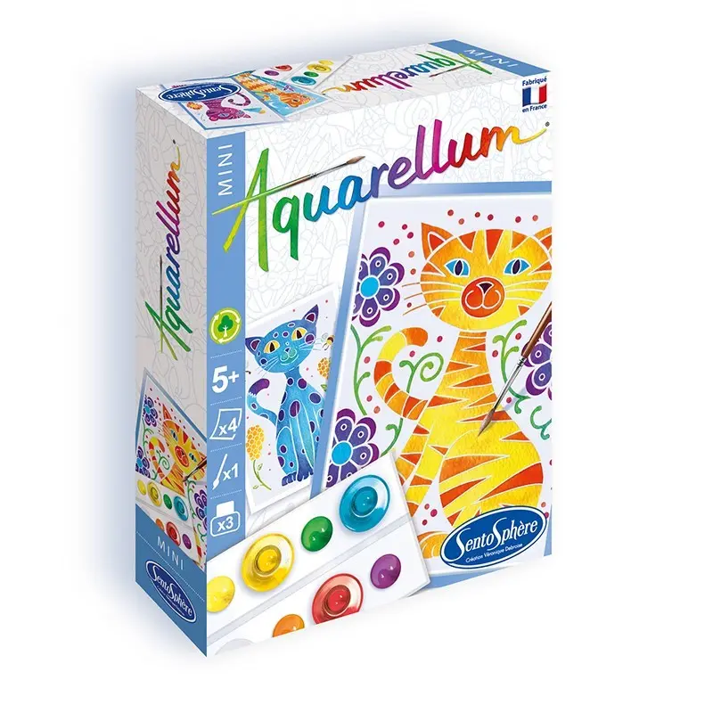 Aquarellum Mini sur le thème des Chats - Liste de cadeaux d'anniversaire de Lucie