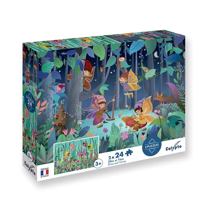 Puzzle Elfes et Fées 2 x 24 pièces - Calypto