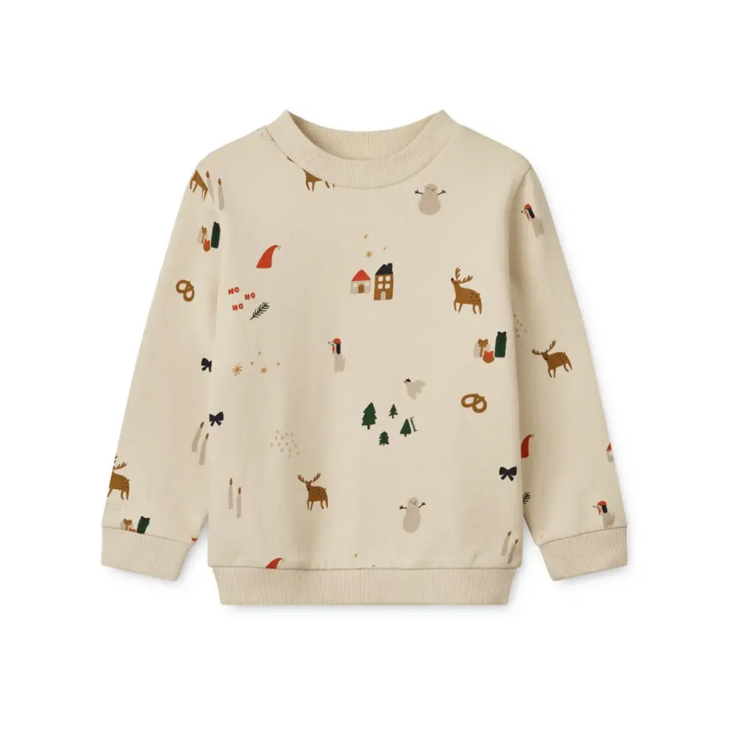 [LW20357-2185-134/140] Thora Printed Sweatshirt - Holiday / Sandy (134/140)
