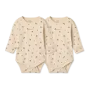Baby Bodysuits Yanni Peach mini Sea shell 2-pack - Liewood