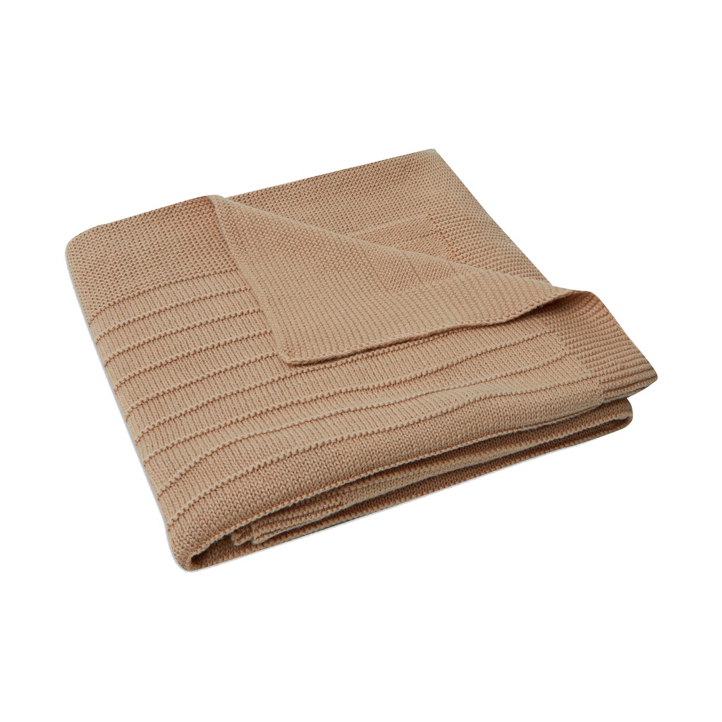 Couverture 100x150 cm Pure Knit Biscuit GOTS - Jollein