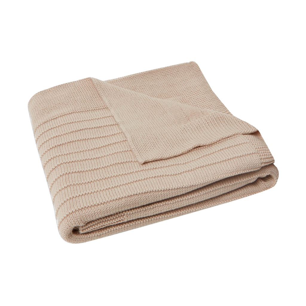 Deken 100x150 cm Pure Knit Nougat GOTS - Jollein