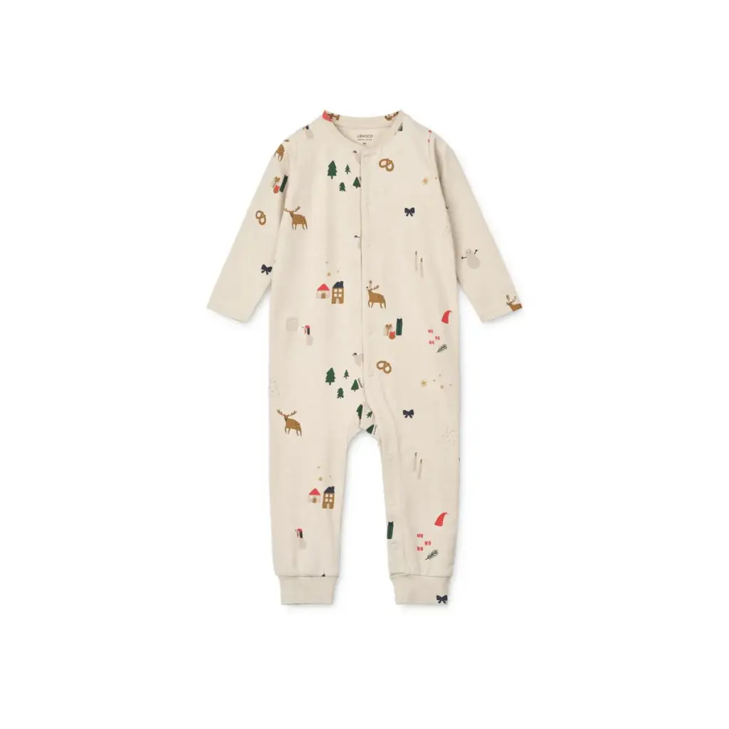 [LW20360-2185-62/68] Birk Printed Pyjamas Jumpsuit - Holiday / Sandy (62/68)