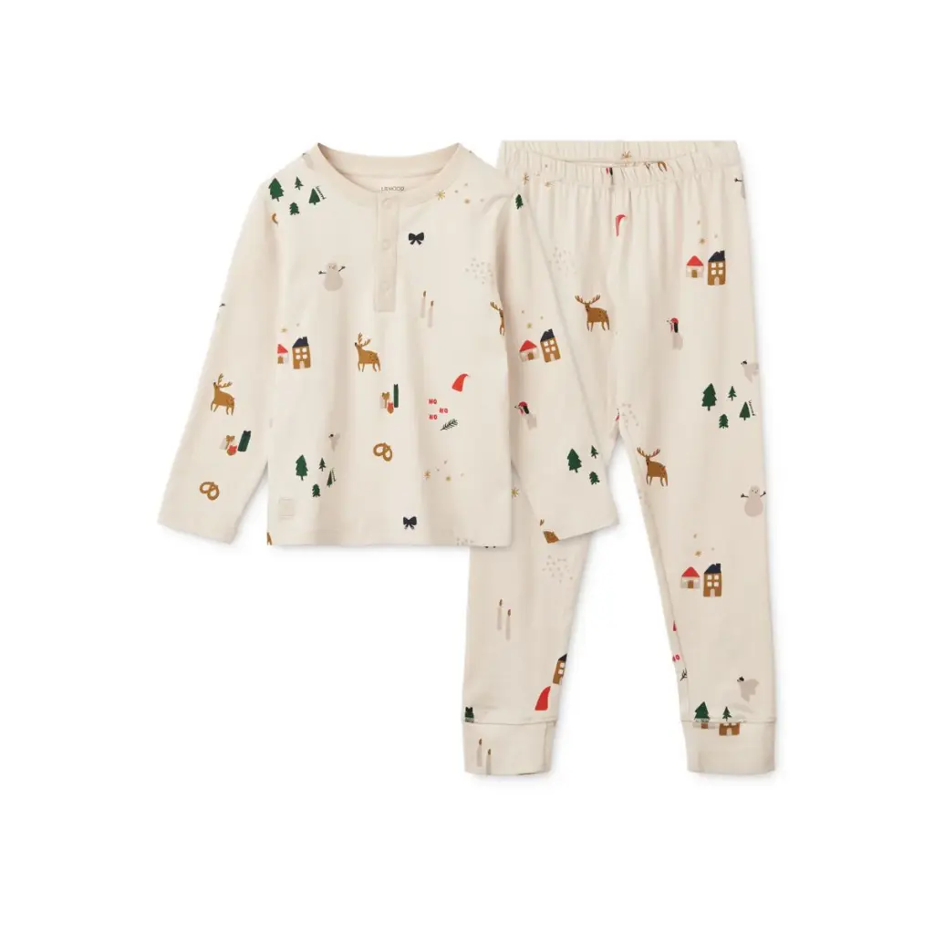 [LW20361-2185-134/140] Wilhelm Printed Pyjamas Set - Holiday / Sandy (134/140)