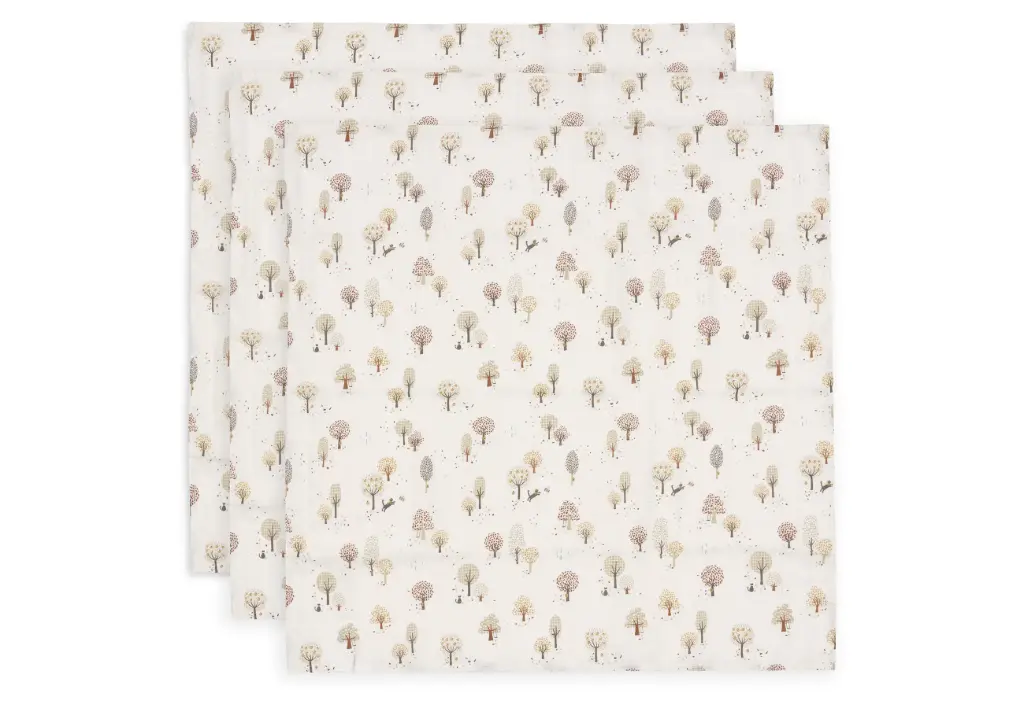 Lange gaze de coton Tiny Park 70x70 cm 3 unités - Jollein