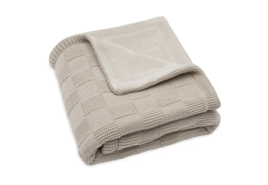 Couverture Box knit Velvet Sand GOTS 75x100 cm TOG1.5 - Jollein