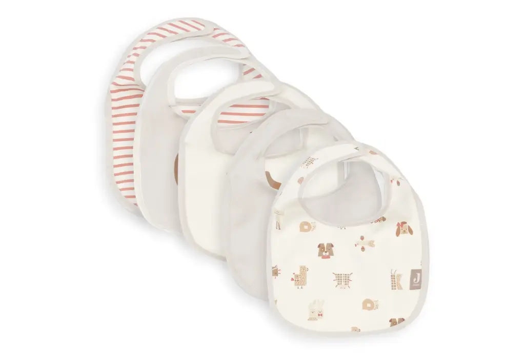 Bavoir Jersey Imperméable Animal Friends 5 unités - Jollein