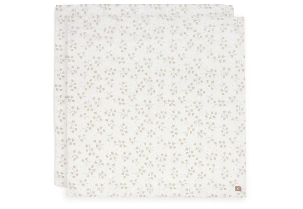 Lange gaze de coton big 115x115 cm Leafy 2 unités - Jollein