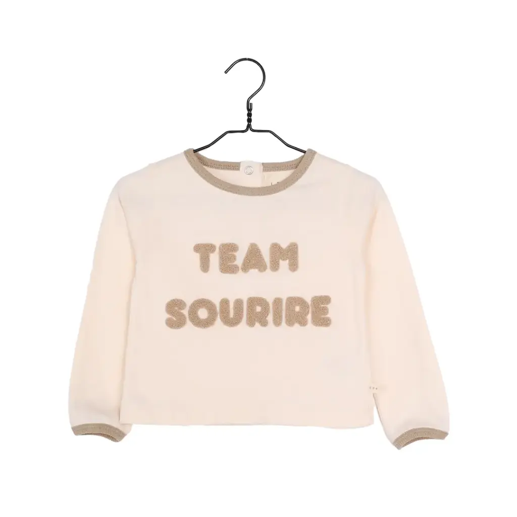 Sweat Soan broderie "Happy Kid" tomette - Les Petites Choses