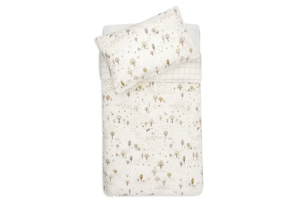 Housse de couette et taie Tiny Park 100x140 cm - Liste de naissance de Maëlle Dewals et Olivier Parisi