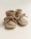 Chaussons en laine mérinos Sand - Hvid