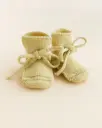 Merino Wool Slippers Light Yellow - Hvid