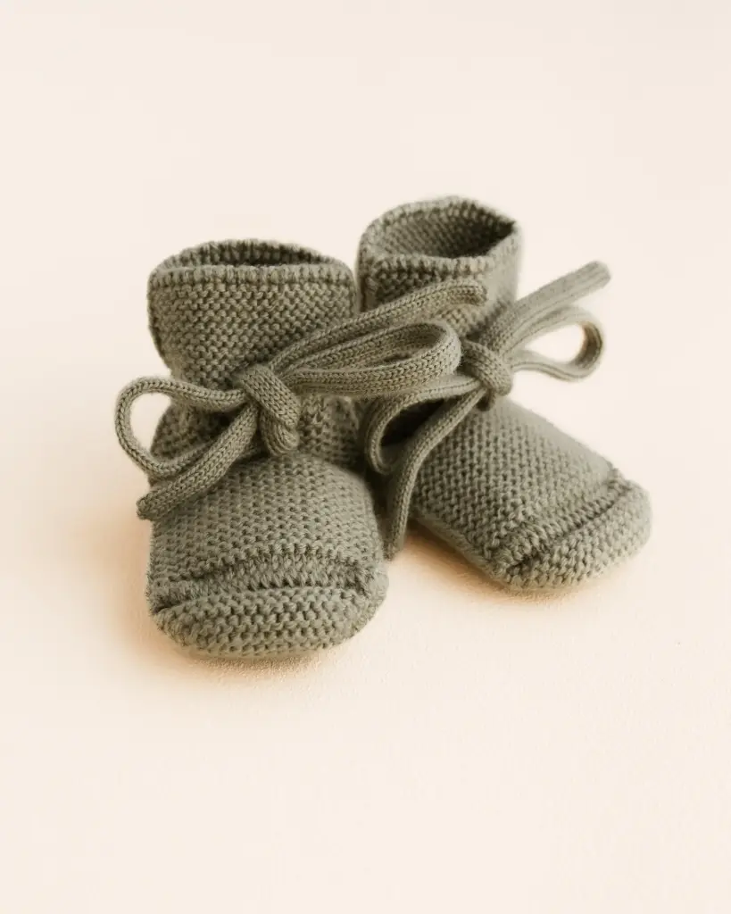 Merino Wool Booties Artichoke - Hvid