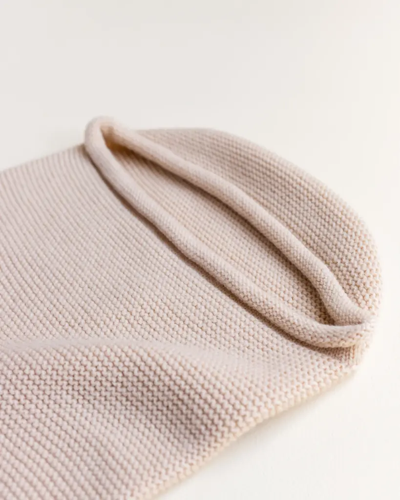 Cocon bébé en laine mérinos Oat - Hvid