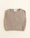 Harvey Sleeveless Merino Wool Cardigan Sand - Hvid