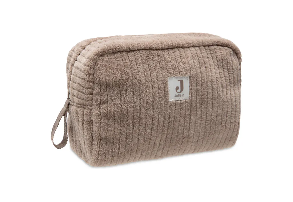 Care Pouch Cloudy Rib Milky Coffee - Jollein