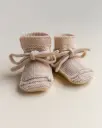 Chaussons en laine mérinos Oat - Hvid