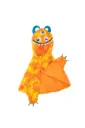 Cape de monstre orange Giggle - Great Pretenders