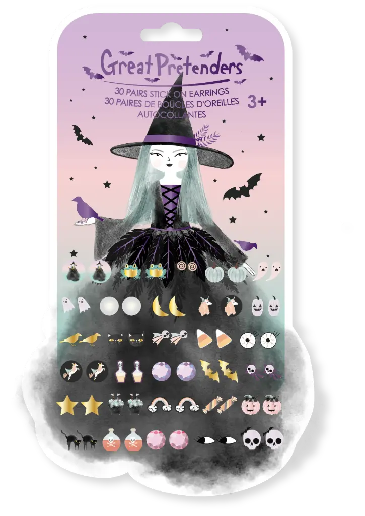 Set of 30 Pairs of Sticker Earrings Natasha the Witch - Great Pretenders